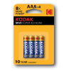 ელემენტი kodak max alkaline AAA battery (4pack)