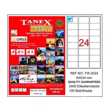 ლეიბლი A4 1*24 100ფ. (64x34) 2024 TANEX