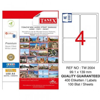 ლეიბლი A4 1*4 (99.1*139) 100ფ. 2004 TANEX