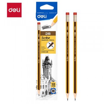ფანქარი 2B (12ც.) C004-2B DELI