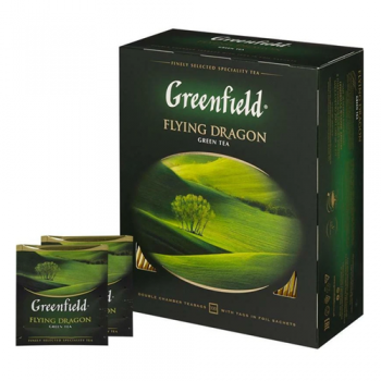 ჩაი მწვანე გრინფილდი / Greenfield Green Tea Fling Dragon 100ც.