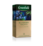 ჩაი მოცვის გრინფილდი / Greenfield Blueberry Night  20 ც..